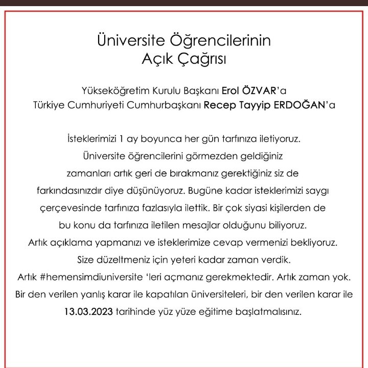 aynurr__ylmzz's tweet photo. #hemensimdiuniversite
Açıklama bekliyoruz artık @erolozvar https://t.co/HxjH0UgfRP