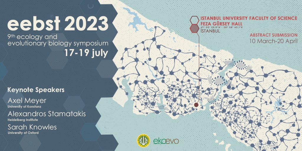 Save the date! 
17-19 July 2023 @ Istanbul University

#EEBST2023 Abstract submission starts tomorrow!

Each year we host scientists from a range of fields. See last year's abstract book featuring Ancient DNA, Bioinformatics, Microbial evolution and more! 
eebst.ekoevo.org