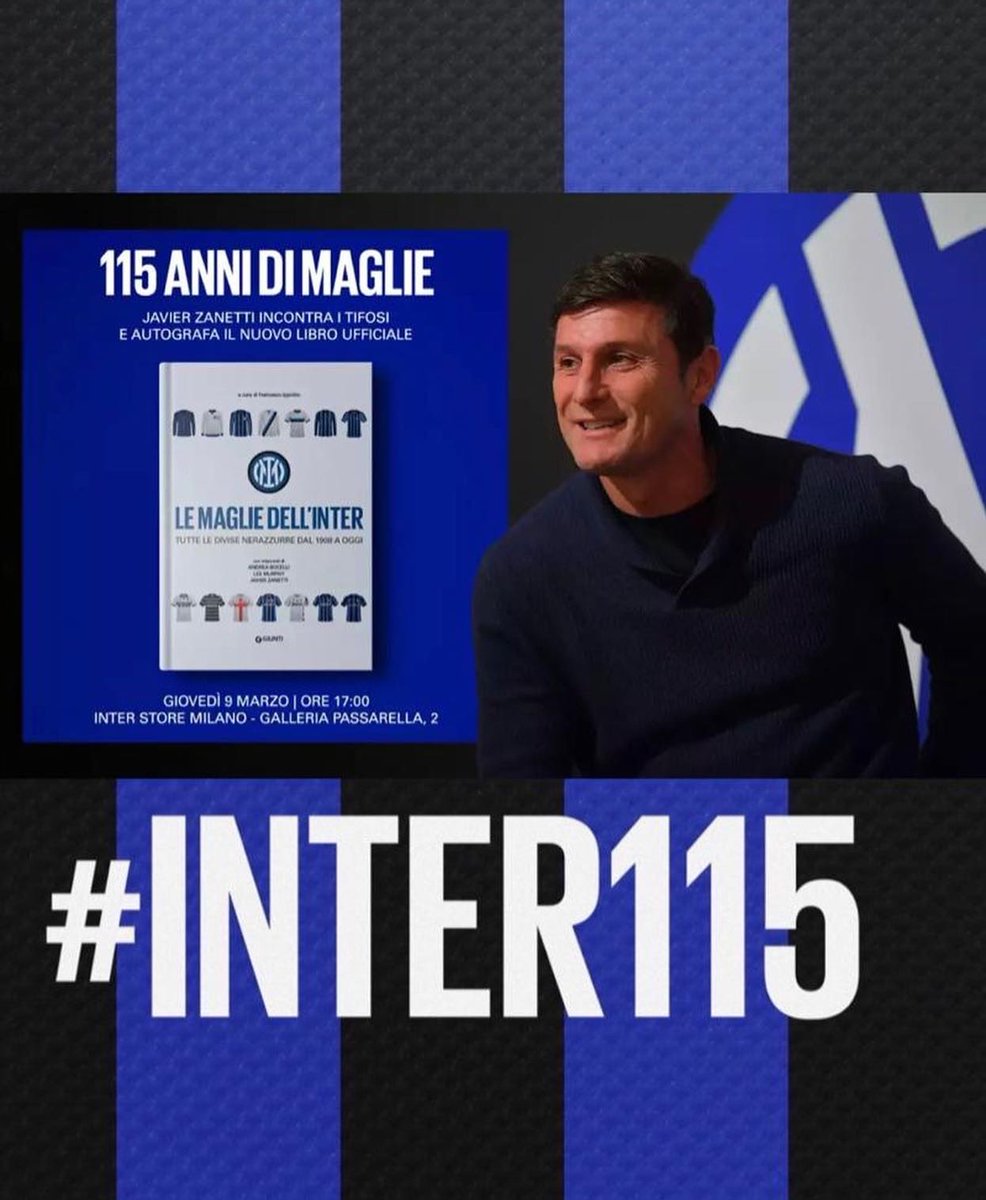 “È una storia infinita…” Da 115 anni e per sempre. L’Inter è un sentimento. Fratelli del mondo e ovunque nel mondo… fino a San Siro. Rappresentarti è un onore ogni giorno. Oggi e sempre, solo, Inter. Buon compleanno, @Inter 🖤💙 #Inter115 #BuonCompleannoInter