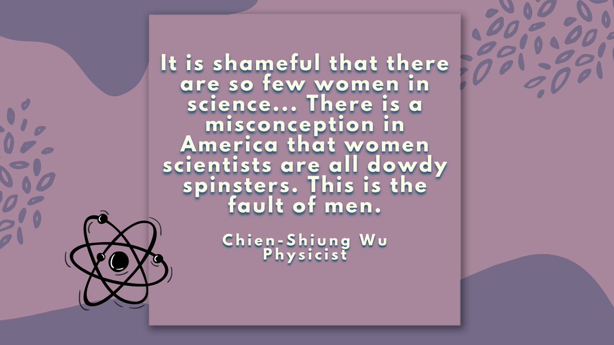 Today, we are celebrating physicist Chien-Shiung Wu! #womeninstem #womenshistorymonth #internationalwomenweek #morethanrobots