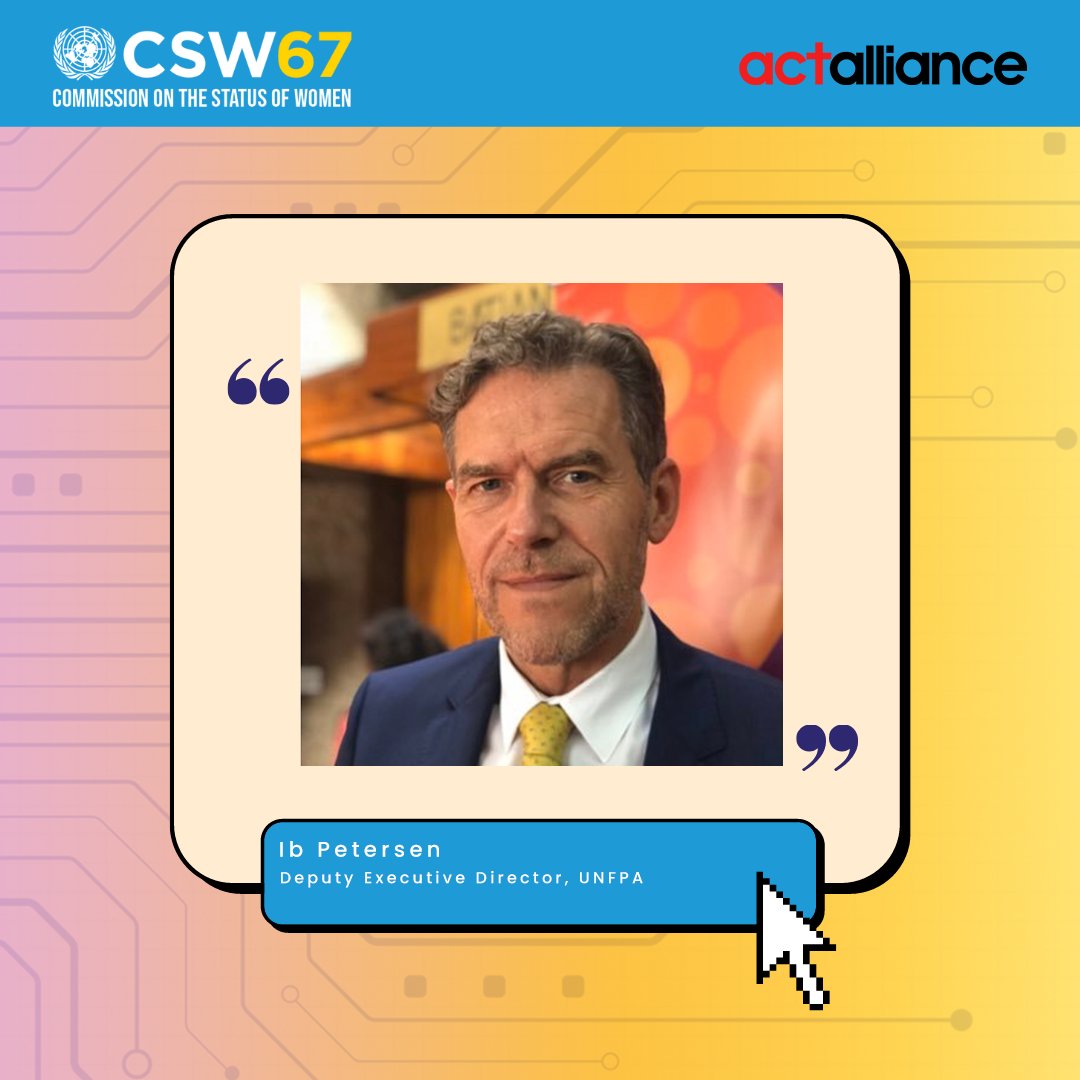 .<a href="/ibpete03/">Ib Petersen</a> of <a href="/UNFPA/">UNFPA</a>

Technology can give voice and power to those left behind and whose voices are often not heard. But digital spaces can also amplify gender inequalities such as #gbv and stalking. 

Let’s leverage positives and eliminate negatives.

#TheRoad2Equality #CSW67