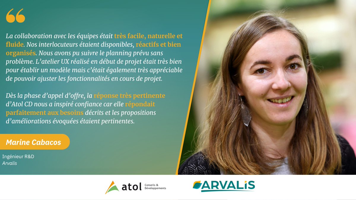 [📣Témoignage client] Marine Cabacos, Ingénieur R&amp;D <a href="/Arvalisofficiel/">ARVALIS</a> 🐞🌿revient sur la collaboration avec notre pôle agri-agro pour le développement de l'application mobile Insectes du silo➡️atolcd.com/temoignage/tem…