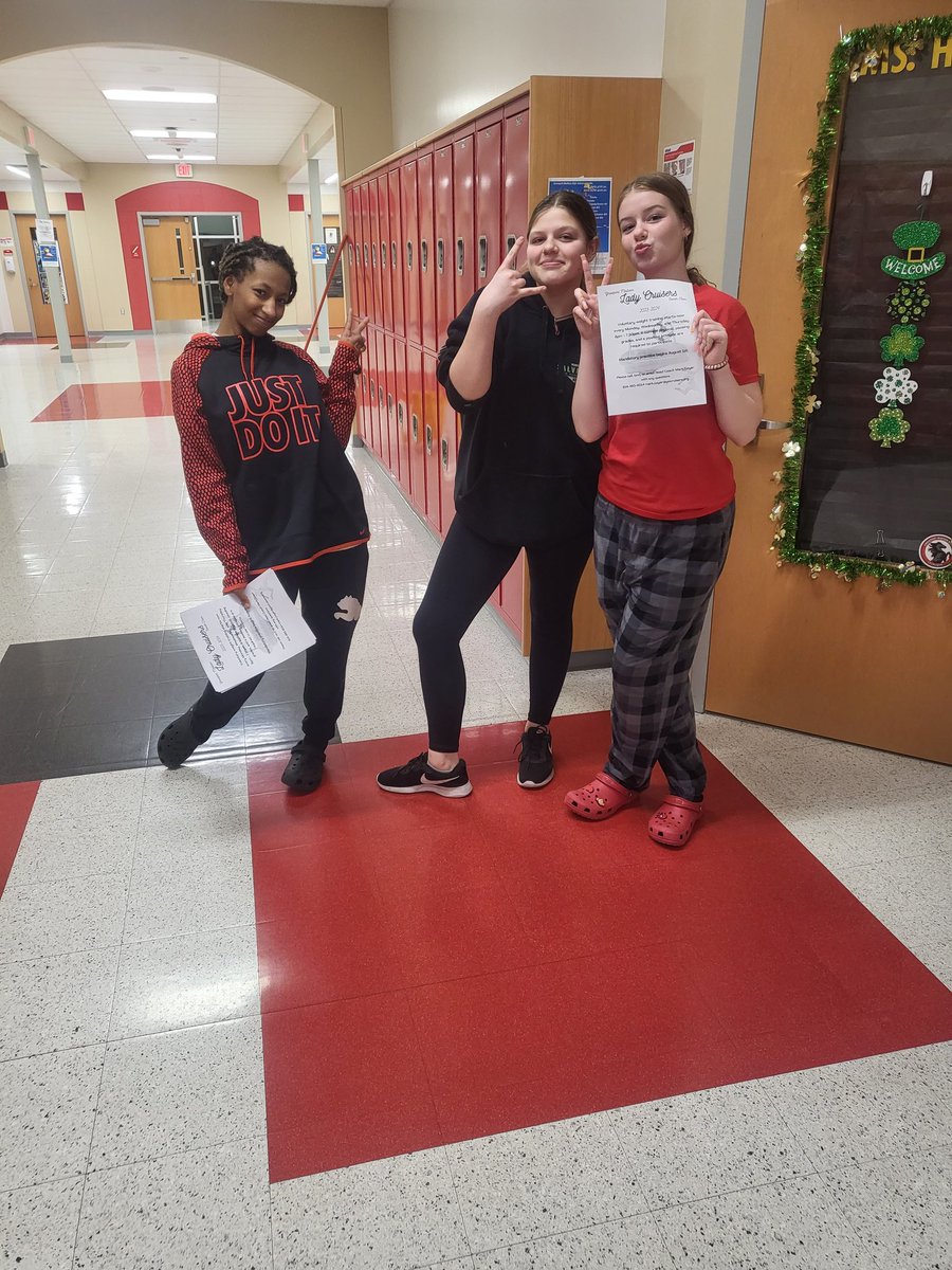Thanks to these Ladies for hanging up info around the school for girls soccer in the fall.