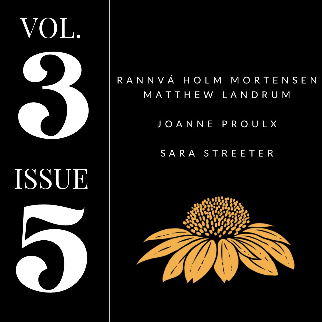 cutleafjournal's tweet photo. Issue 3.5 of Cutleaf is live! This issue features a story by @_streetstreet, an essay by @JoanneVProulx, and four sections from Rannvá Holm Mortensen's book-length poem SÓLSMAKKUR (SUNTASTE), translated from the Faroese by @MatthewLandrum. Find it all at https://t.co/61RsfDdZFb! https://t.co/ixkeICChnG