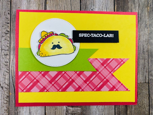 genstampin4fun's tweet photo. This card makes me want to eat tacos!  Details and video on my blog today. What are your favourite toppings when you eat tacos? https://t.co/H9Oy2Sbz3M https://t.co/ndydm0M4Uy
