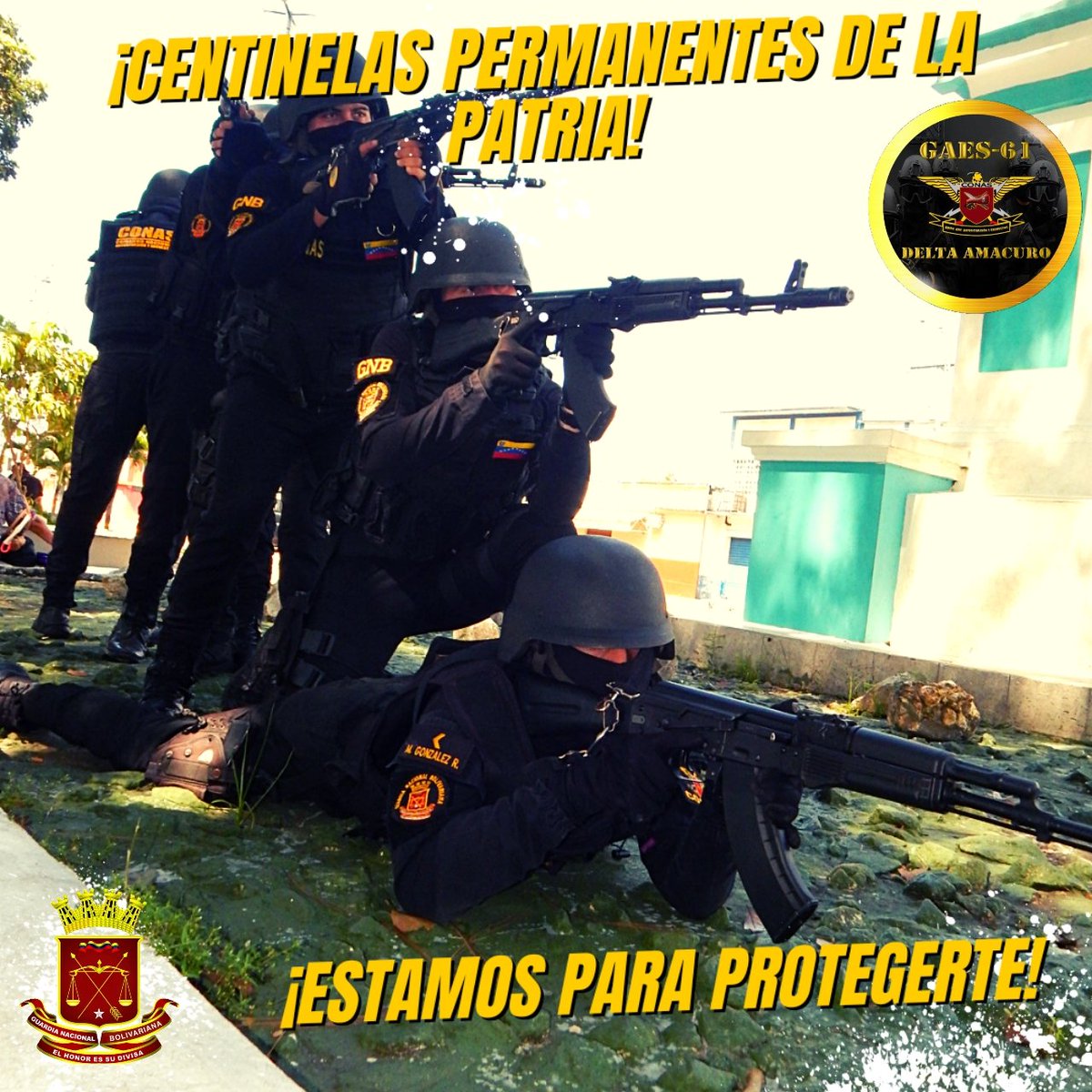 cmdte61's tweet image. #9Mar somos Centinelas permanentes de nuestra gloriosa patria grande 🇻🇪
.@GNB_tachira