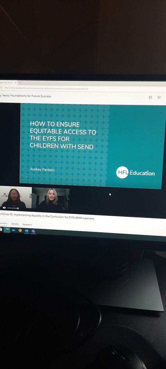 JennieFerg5's tweet photo. Looking forward to this workshop... How to ensure equitable access to the EYFS for children with SEND being led by @Audiekins @hertsearlyyears #EYSuccess https://t.co/GJEaI5qF8e