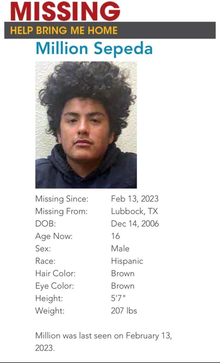 #Missing #missingchild #MissingPerson  #missingkid #missingteen #saveourchildren #savethechildren #protectthechildren #ProtectTheKids #ProtectTheChildren #Texas #lubbocktexas #lubbocktx