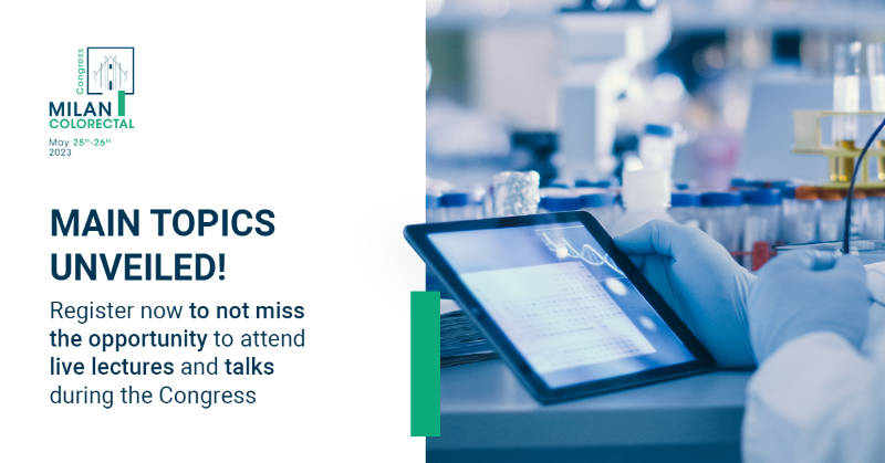 Colorectal2023's tweet photo. Here the list of the #MilanColorectalCongress' main topics:

- Complete Mesocolic Excision
- Laparoscopic colorectal surgery
- Rectal surgery
- Proctological surgery
- Colon cancer

 Register now ⤵️