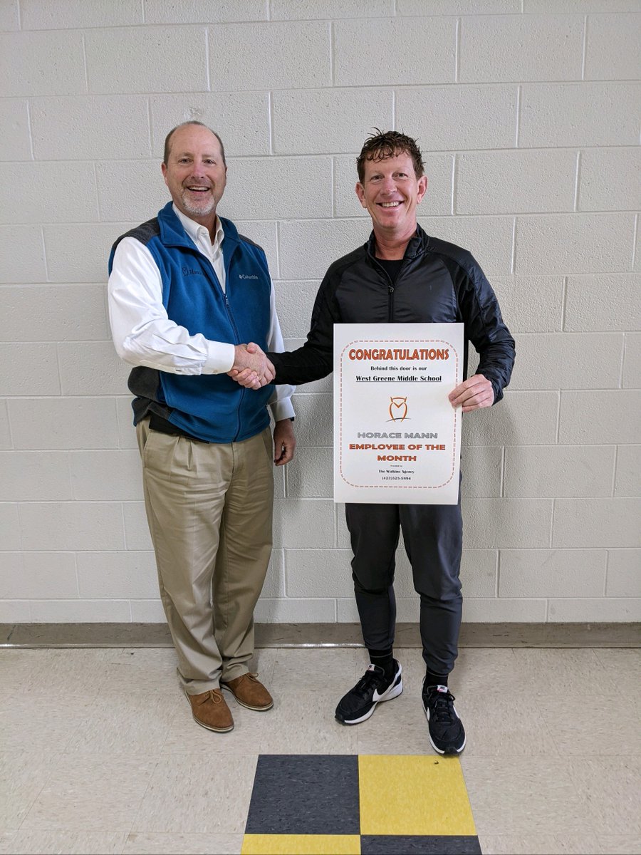 Congratulations to our Teacher of the Month, EJ Creutzinger.