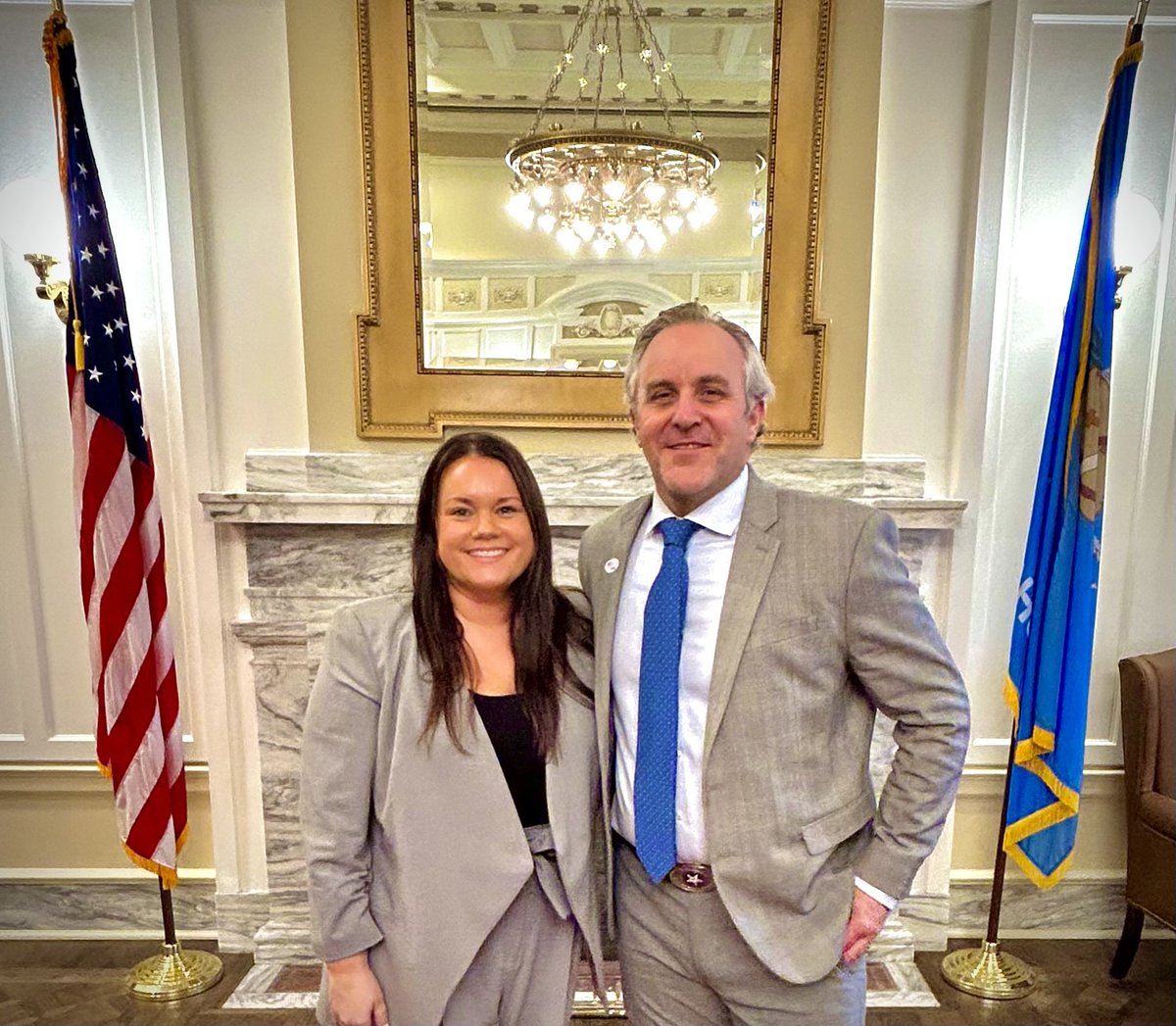 CSGSouth's tweet photo. What a state visit @oksenate @OKHouseofReps! A big TY to everyone who set aside time to meet w/ us - familiar faces and new ones alike! @Sen_GregTreat @SamuelBrianHill @RepDanielPae   @Cody_CSGSouth #CALS #OKleg https://t.co/ZeMzaMaK7R