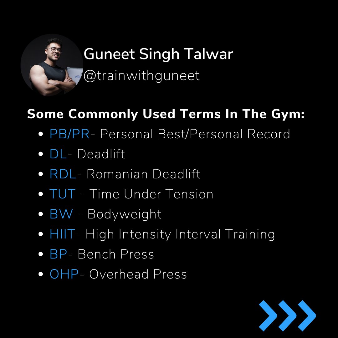 Trainwithguneet's tweet photo. Ever wondered what some of these gym terms, commonly used by people mean? https://t.co/wdVRqjHScJ