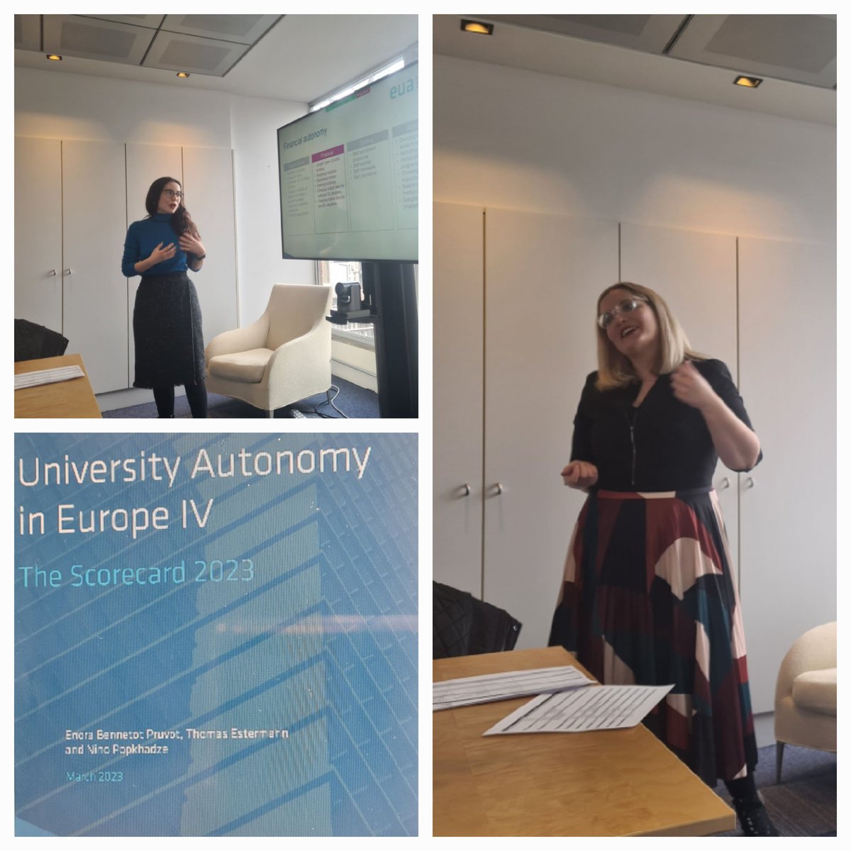 Today first presentations of the new @euatweets #AutonomyScorecard in #Westernbalkan context. By @EnoraPruvot first at @eqar_he #HigherEducation Ministries +QAAs followed by @PopkhadzeNino at #STAND project meeting.