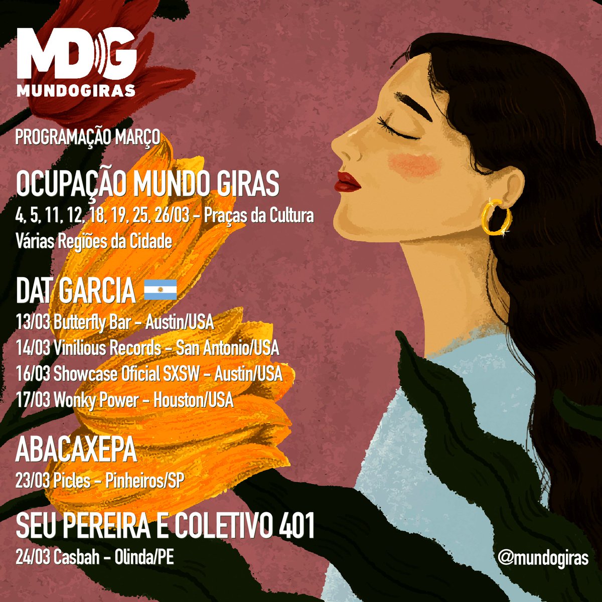 Programação cultural de março na MUNDO GIRAS!