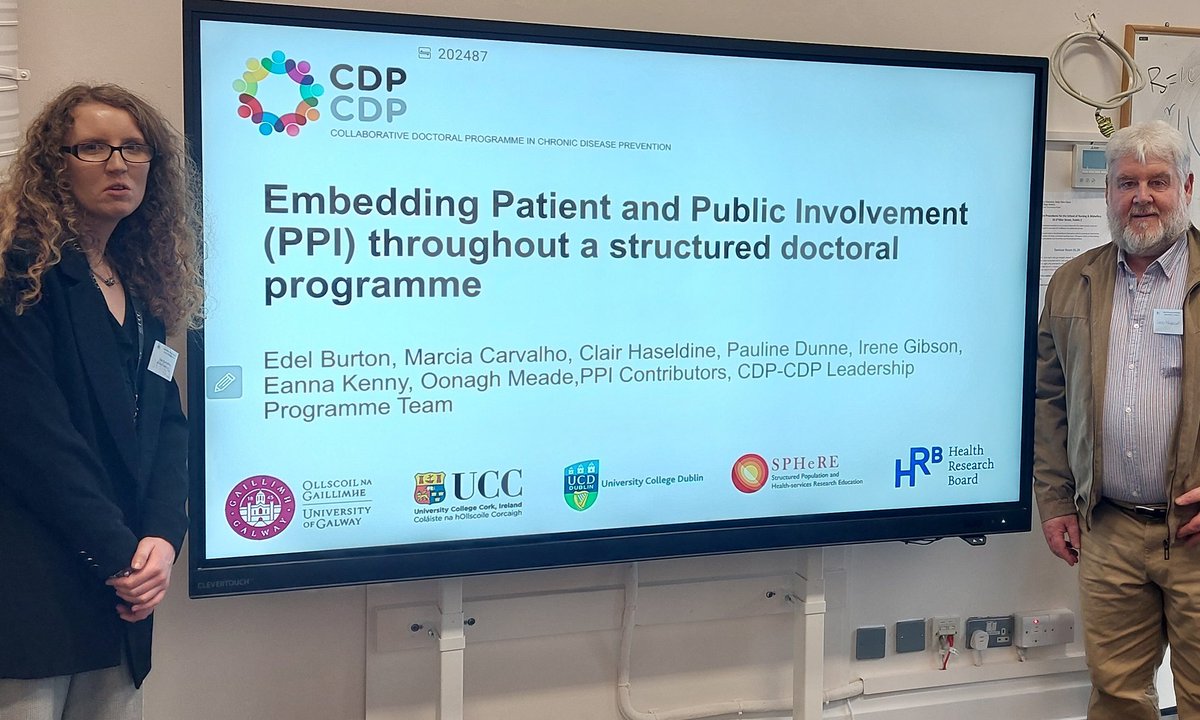 I had the privilege of co-present with @EdelBurton PhD Scholar @UCCPublicHealth : 'Embedding patient and public involvement [#PPI] throughout a structured doctoral programme' at @TheConf_TCD 2023 this morning.