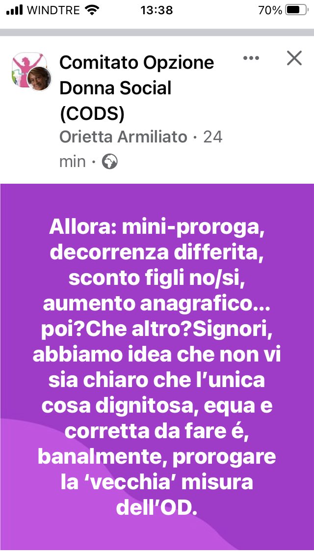 @MinLavoro @MEF_GOV @GiorgiaMeloni @ClaudioDurigon @w_rizzetto @matteosalvinimi @DeputatiLega @Lega_Senato @LegaSalvini @FratellidItalia #opzionedonna #ilCODSnondemorde #rimediaresidevesipuó