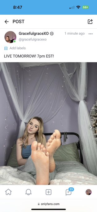 Watch me live today 7pm est🎥💖   https://t.co/uZYGhAUN3q https://t.co/9bTRc3LDan<a href="/tag/feet"class="tags"><span>#feet</span></a><a href="/tag/cutetoes"class="tags"><span>#cutetoes</span></a><a href="/tag/soleslover"class="tags"><span>#soleslover</span></a>