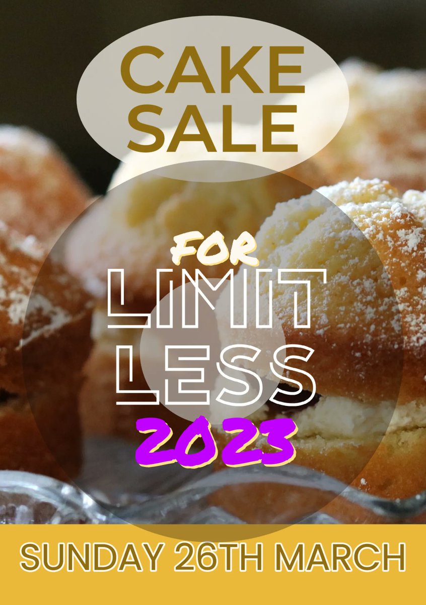 On Sunday 26th March, we'll be having a cake sale raising money to send our young people to this year's Limitless festival.

One of our young people said this about his experience of "Limitless" last year
"Throughout the festival I felt more and more connected to Jesus"