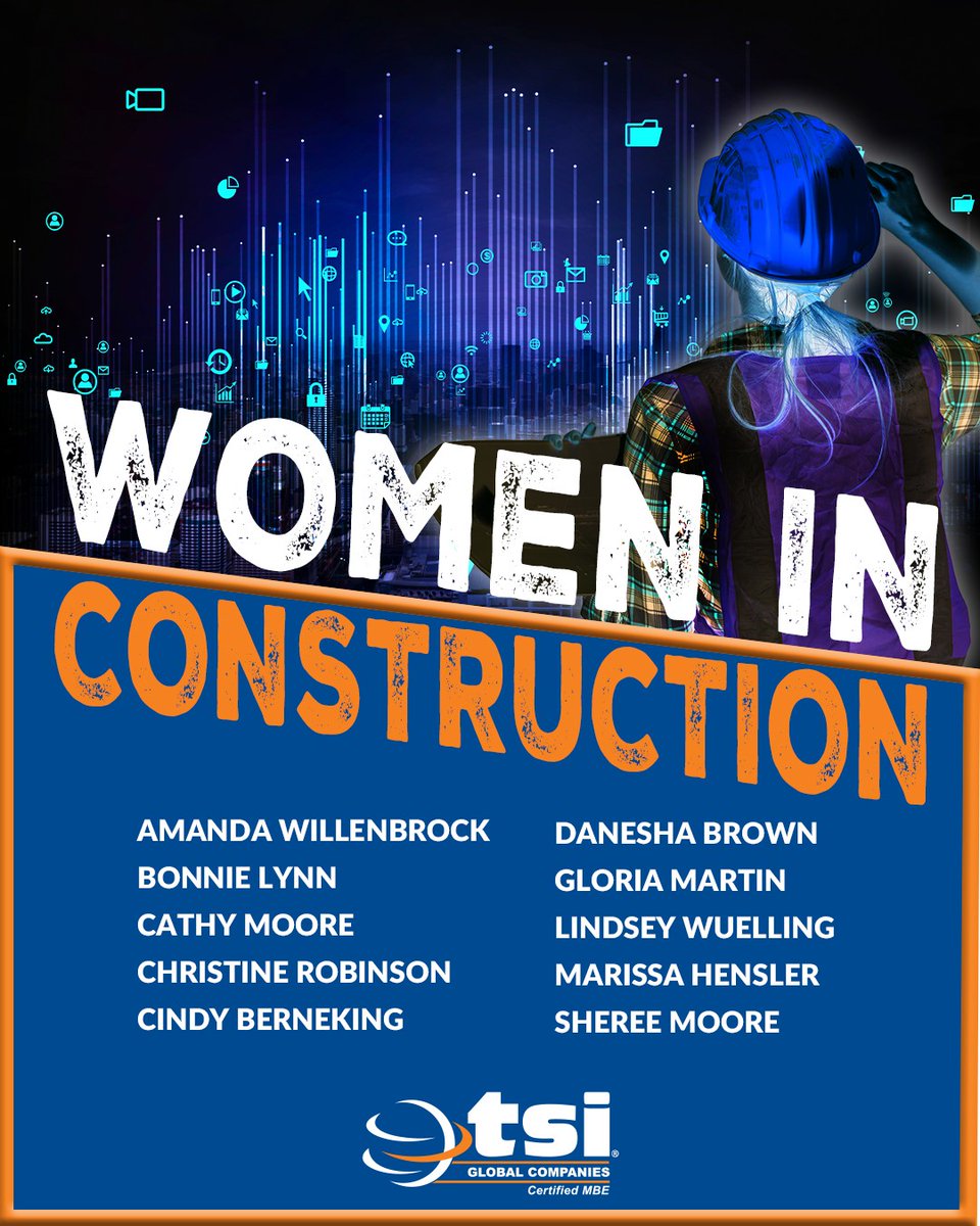 Happy Women In Construction Week! We are proud of the women on our team! TSI wouldn’t be the company we are today without each and every one of them. Take a moment this week to celebrate the women you know in the industry. #WomenInConstructionWeek #WICW #TSICareers #TSInsights