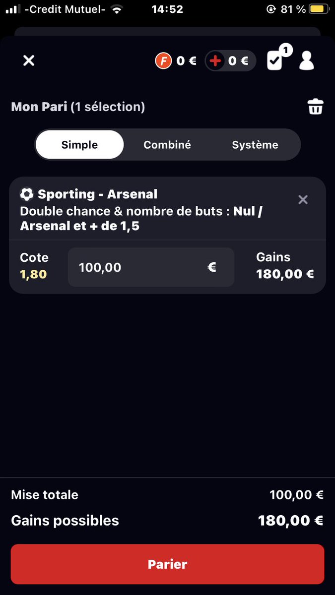 POTTERPRONO's tweet photo. Bet Football ⚽️ #TeamParieur 

#EuropaLeague 

⚽️Sporting - Arsenal (18h45🕑)
🪄Nul/Arsenal et +1,5 buts 
📊Cote -> 1,80 
💵Mise 100€ -> 180€ 

NO BET NO MAGIC 🪄

#ChampionsLeague #europaconferenceleague #BAYPSG #Bayern #PSG #Mbappe #Messi #ManchesterUnited #Gunners #back https://t.co/7baWT8xjS4