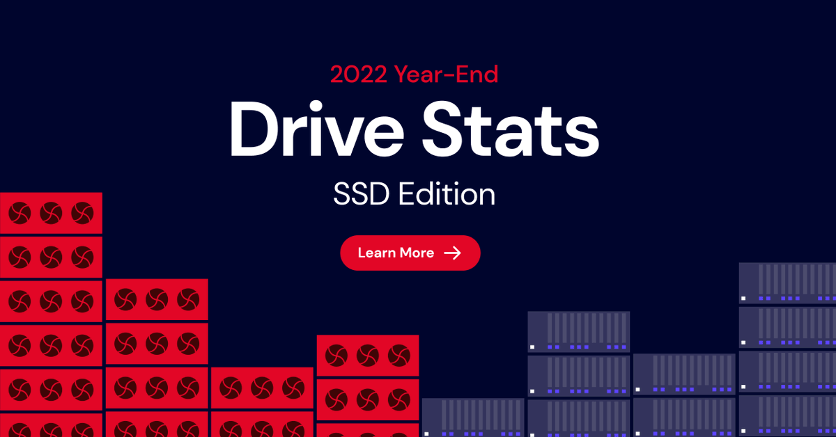 backblaze's tweet image. Check out the @Backblaze 2022 Drive Stats Report: SSD Edition. 🔥
hubs.ly/Q01G0T5y0