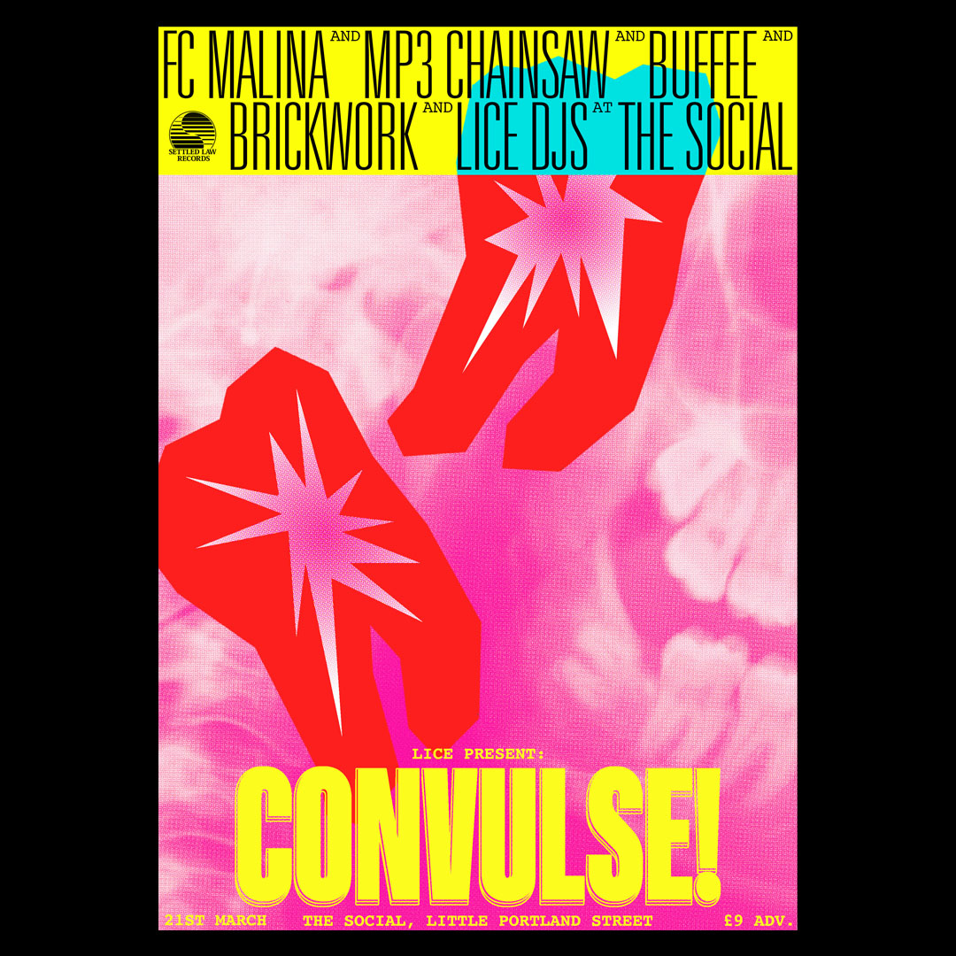 CONVULSE! is a new night from @licebristol - bringing new, forward thinking sounds to our basement, kicking off on 21 March. This first edition sees experimental electronic duo FC Malina, MP3 Chainsaw, BUFFEE and brickwork take to the stage. 🎟️ thesocial.com/events/lice-pr…