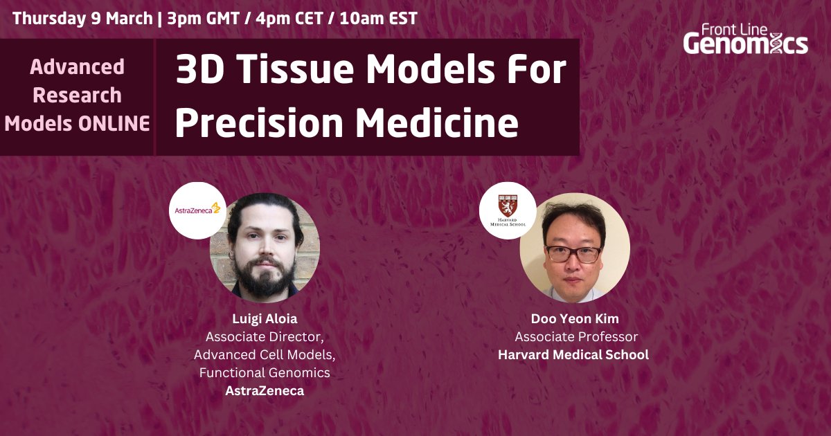 FLGenomics's tweet photo. ONE HOUR TO GO! Who’s ready for today’s Advanced Research Models ONLINE webinar, which will highlight the application of #3DTissue models in #PrecisionMedicine? It’s not too late to sign up: https://t.co/rER5za8MuG
#DrugDiscovery #Organoids https://t.co/B9PhMqunzQ
