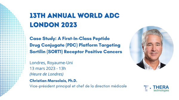 Theratech_'s tweet photo. Christian Marsolais, vice-président et chef des affaires médicales, présentera au World ADC à #Londres le 13 mars prochain à 13h00 (heure de Londres). Plus d'infos sur le site Web https://t.co/nmK3FqSXzX #Oncologie #Cancer #sortilin https://t.co/OBQFCbJ27r