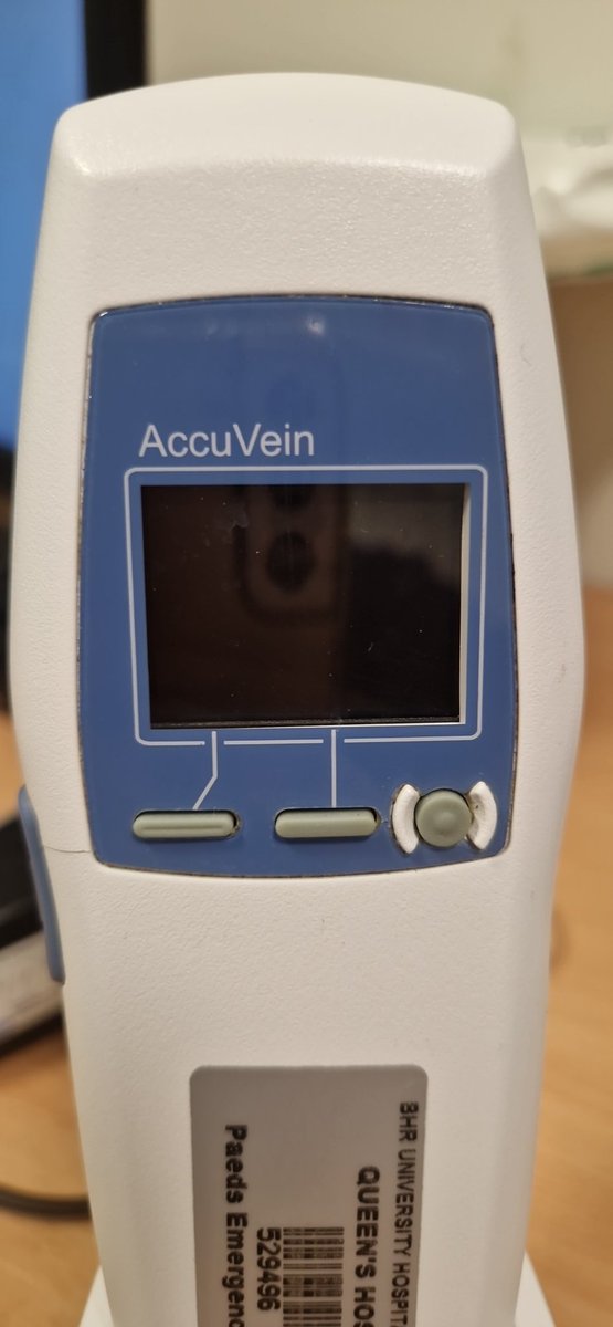 Wonderful piece of equipment. We now have one at both Children's EDs. AccuVien to assist locate veins, making the journey less trumatic. <a href="/CED_BHRUT/">BHRUT Children’s ED 💙</a>
