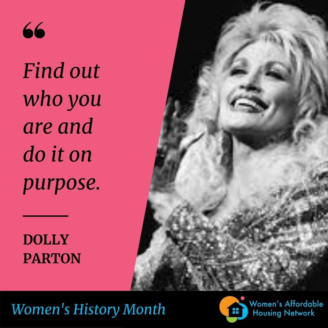 Yes, Dolly.  #WAHN #WomensHistoryMonth
