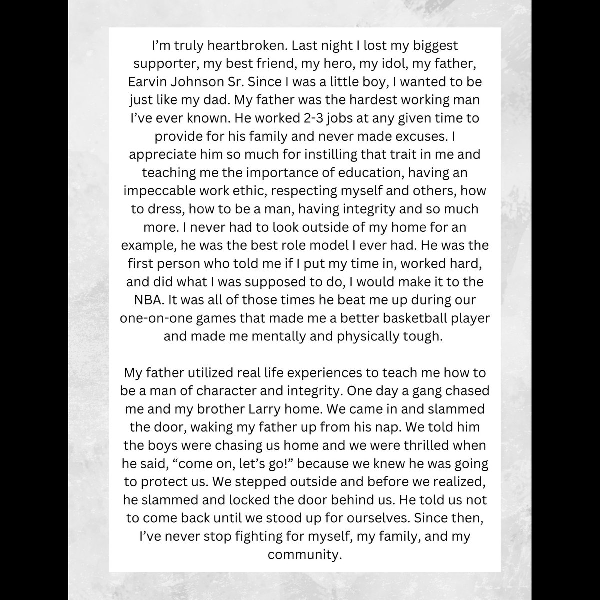 Earvin Magic Johnson tweet media