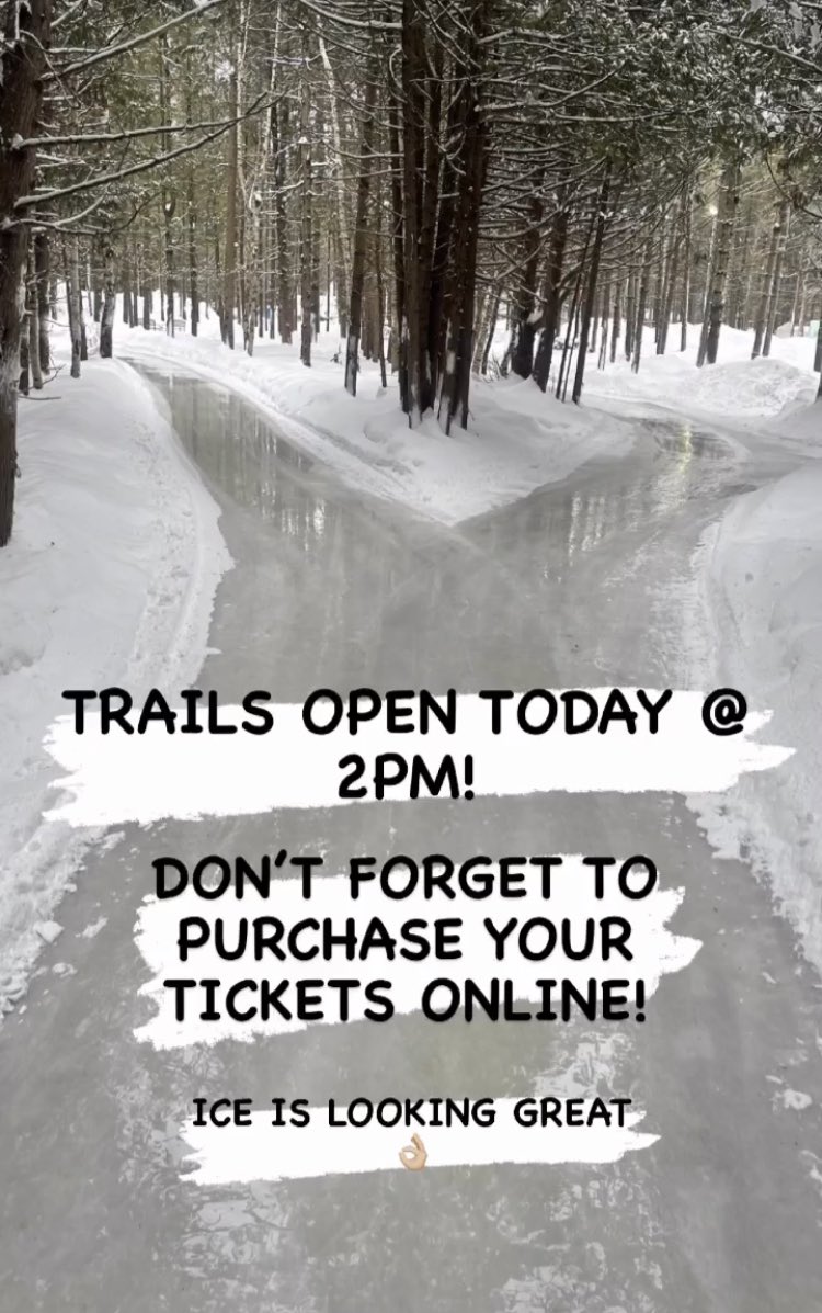 Last day!! We are sad to close for the season but we are looking forward to seeing you today at the trail! Book your tickets at icelynd.com