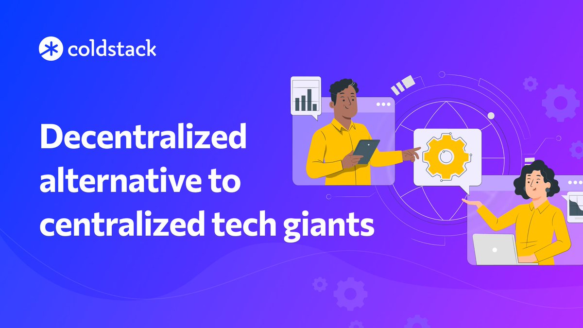 coldstack_io's tweet photo. ▫️At #ColdStack, our mission is to simplify the process of utilizing #Web3 #Cloud #storage for individuals and organizations. 

▫️We strive to provide a #decentralized alternative to centralized tech giants, making #data ownership and privacy more attainable for all. https://t.co/URxuWFpM5p