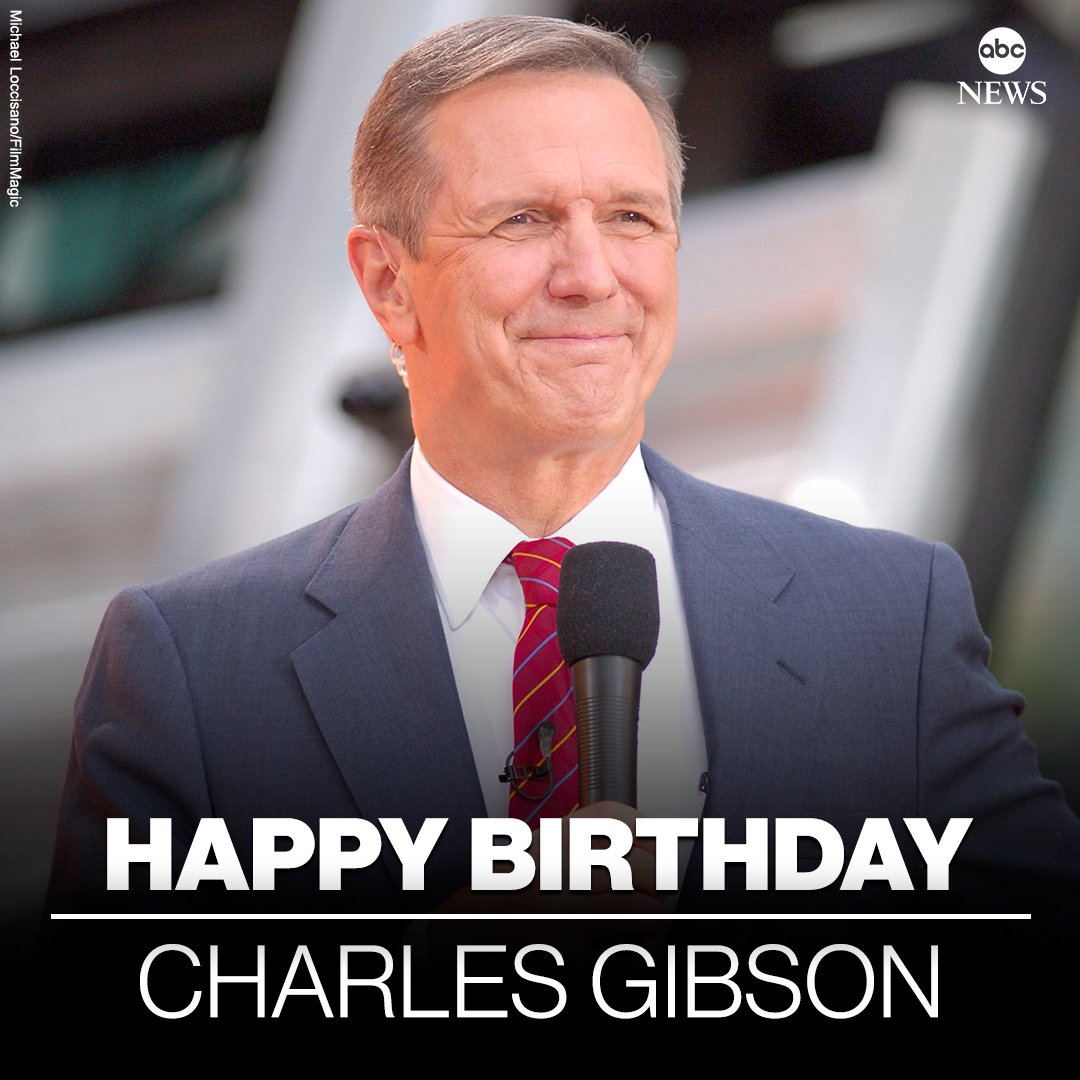 HAPPY BIRTHDAY: Former anchor Charles Gibson is 80 today. 
 