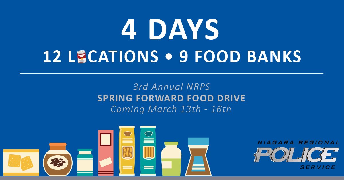 Media Release - 3rd Annual “NRPS Spring Food Drive” Kicks Off Next Week Across Niagara

niagarapolice.ca/en/news/3rd-an…