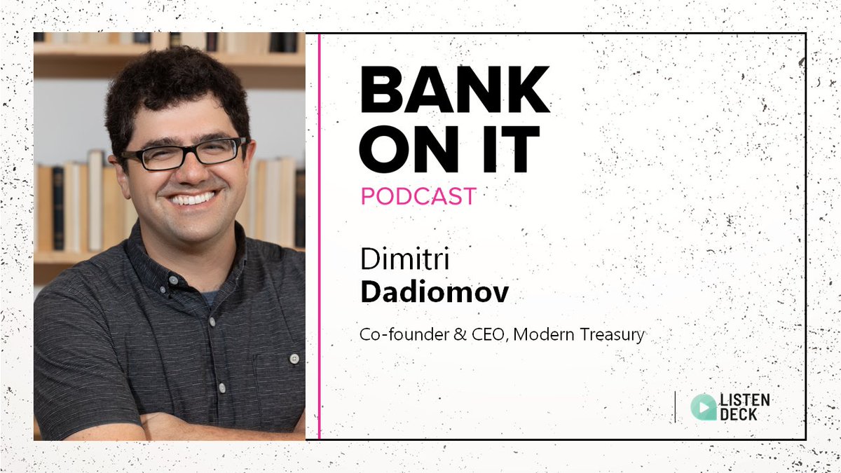 johnsiracusa's tweet image. Episode🎙️562 @dadiomov from @ModernTreasury VIA #BankOnItPodcast produced by #ListenDeck #Video📽️ &amp;amp; #Podcast #Production.  

Check it out 👇
listendeck.com/episode-562-di…