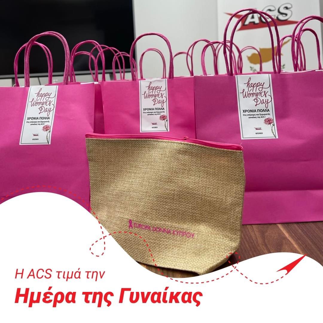 Στην Παγκόσμια Ημέρα της Γυναίκας, η ACS Κύπρου μετάφερε έμπρακτα το μήνυμα στήριξης στο έργο της Europa Donna Cyprus, χαρίζοντας σε όλες τις γυναίκες της εταιρείας μας την υπέροχη τσάντα του οργανισμού. <a href="/EuropaDonnaEUR/">Europa Donna</a> 

#acs #acscourier #cyprus #europadonna