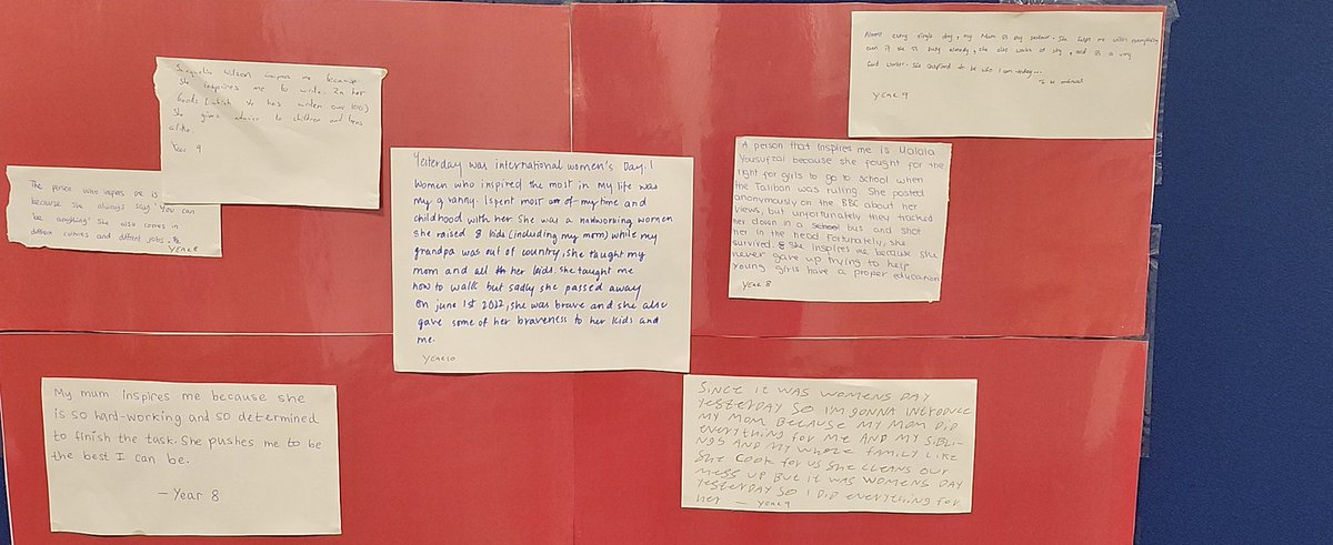 BolderLibrary's tweet image. To celebrate #internationwomansday  Our student librarians are writing about women that they have found to be inspirational! So many spoke of their mothers. Very touching display in the library. We will be adding more everyday! #InternationalWomensDay @EveBeHerLead