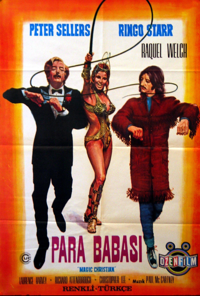 The Magic Christian (1969) Turkish Poster #comedy #satire #absurd #surrealism #psychotronic #6os #60smovie #movie #film #England #PeterSellers #RingoStarr #RaquelWelch
