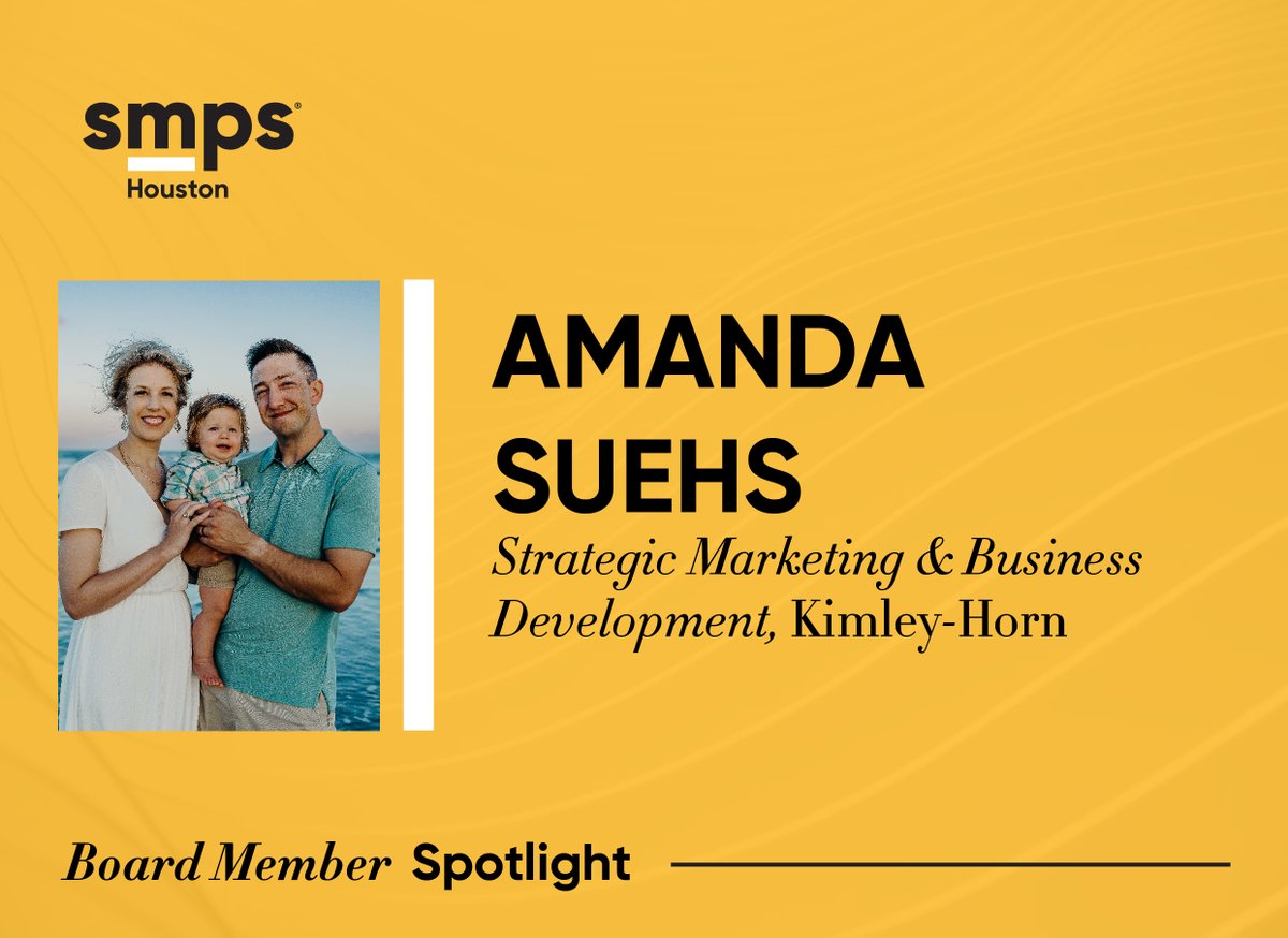 BOARD MEMBER SPOTLIGHT | Amanda Suehs
Special Events Director Amanda Suehs shares why she serves on the SMPS Houston Board of Directors.
smpshouston.starchapter.com/blog/76
#SMPSHouston