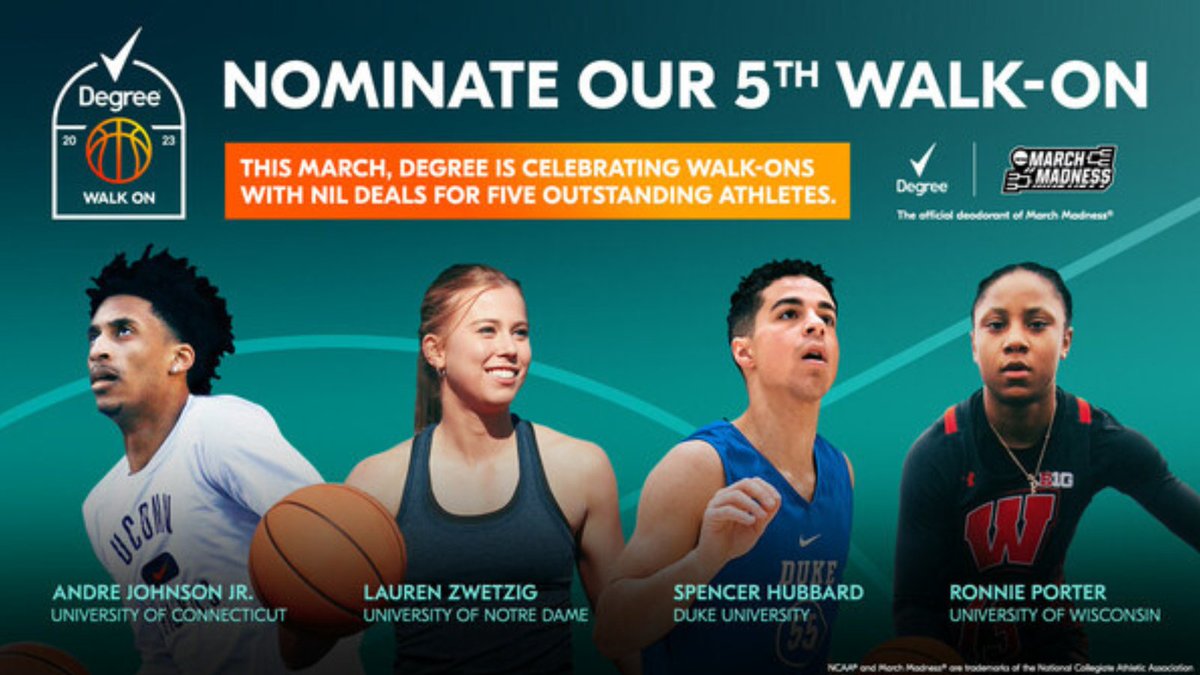 NILNewsstand (@nilnewsstand) on Twitter photo This March Madness®, Degree® and NBA MVP Giannis Antetokounmpo Will Celebrate Five Exceptional Walk-On Basketball Student-Athletes with Over $100K in NIL Deals To Put Toward Education
nilnewsstand.com/updates/march-… This March Madness®, Degree® and NBA MVP Giannis Antetokounmpo Will Celebrate Five Exceptional Walk-On Basketball Student-Athletes with Over $100K in NIL Deals To Put Toward Education
nilnewsstand.com/updates/march-…