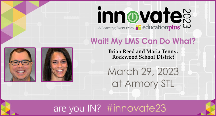 Brian Reed (@imbrianreed) on Twitter photo Join <a href="/MariaTenny/">Maria Tenny</a> and me at #innovate23 on March 29th as we explore ways to leverage your LMS to support the whole learner! #ForwardWithLearning #ForwardWithLeadership <a href="/EducPlus/">EducationPlus</a> <a href="/jleeTechPercent/">Jonathon Lee</a> <a href="/rockwoodschools/">Rockwood School Dist</a> Join <a href="/MariaTenny/">Maria Tenny</a> and me at #innovate23 on March 29th as we explore ways to leverage your LMS to support the whole learner! #ForwardWithLearning #ForwardWithLeadership <a href="/EducPlus/">EducationPlus</a> <a href="/jleeTechPercent/">Jonathon Lee</a> <a href="/rockwoodschools/">Rockwood School Dist</a>