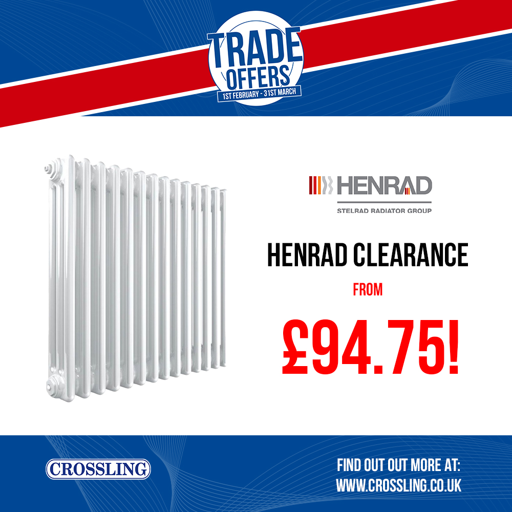 Don't forget that we have a Henrad radiator clearance worth up to 40% off!

Hurry though, offer ends this month.

crossling.co.uk/henrad-2-colum…