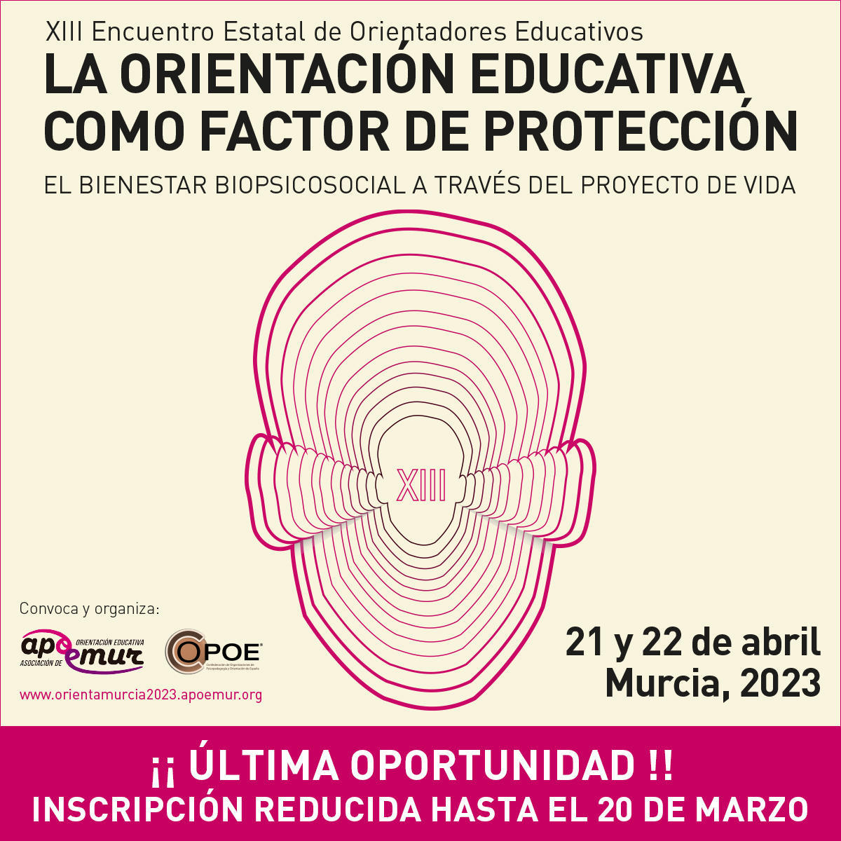 Se amplía el plazo de la inscripción con descuento hasta el 20 de marzo. ¡¡No dejes pasar la oportunidad!!

orientamurcia2023.apoemur.org