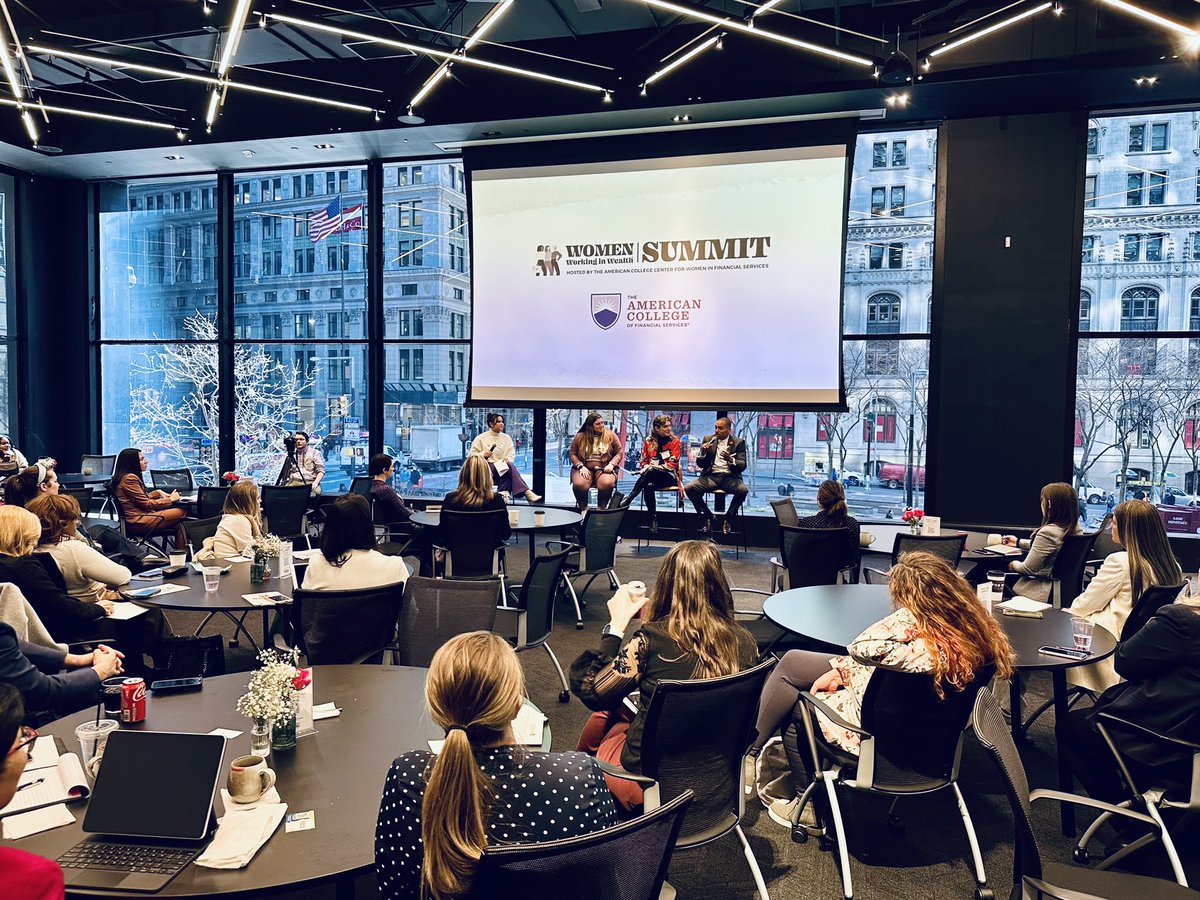 It was an inspiring and impactful day at <a href="/TheAmerCol/">The American College of Financial Services</a> Women Working in Wealth Summit. Our work continues to advance women in financial services and fill the voids so the industry can better serve women!