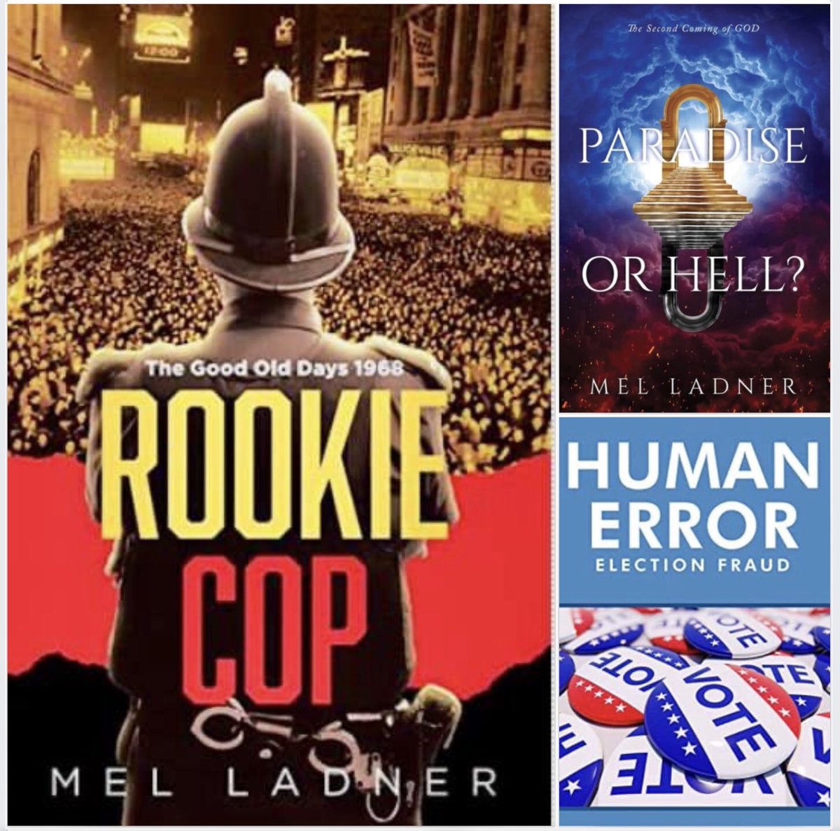 rendal27's tweet photo. I have 3 published books. My nonfiction book,Human Error:Election fraud,Is a detail journey  of my experience going all the way to the United States Supreme Court,Case#99-5301, on a rigged election that I was a candidate in.
Rookie Cop &amp; My book Paradise or Hell, https://t.co/4thhm0pKS6