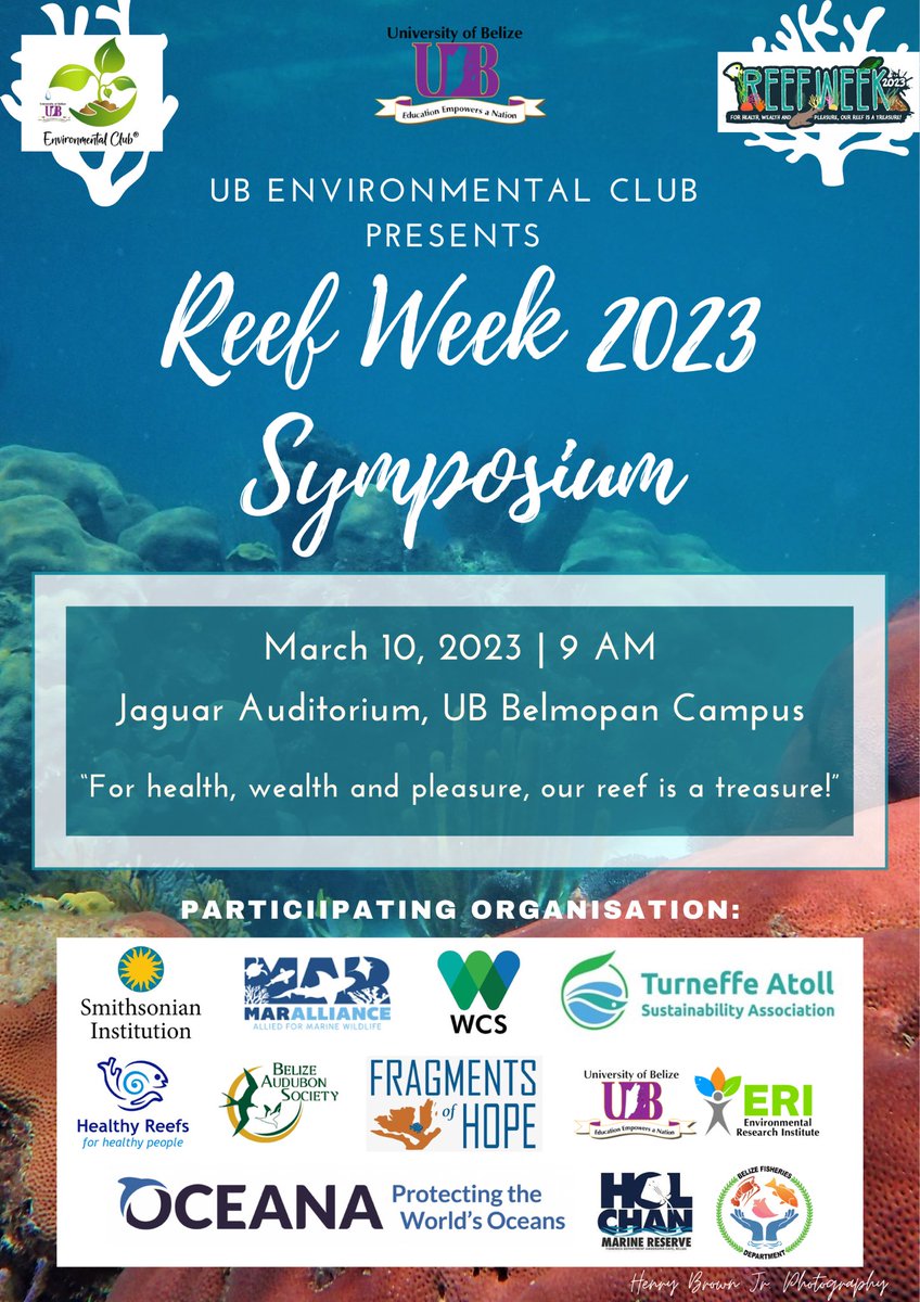 MarAlliance's tweet photo. ๐ฃ๐ชธ Tomorrow we will be participating in the University of Belizeโs #ReefWeek symposium! https://t.co/dsc9iXENTF