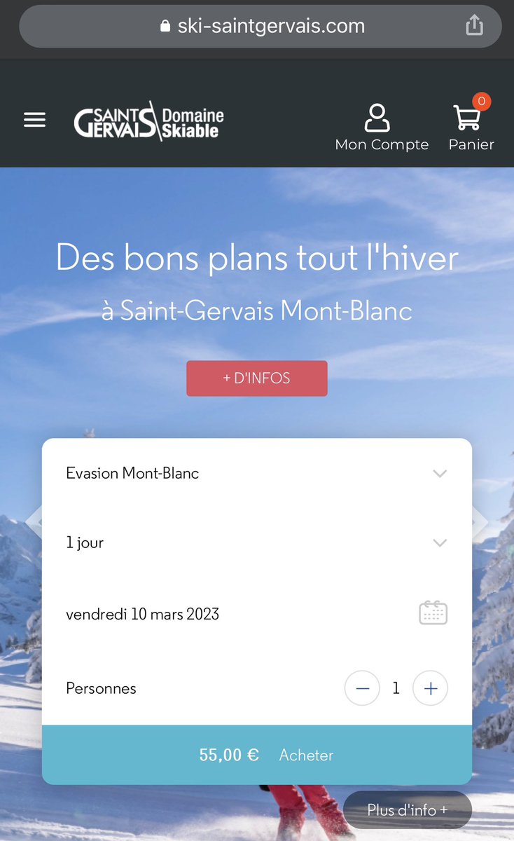 adiGEB_74's tweet photo. #stgervaislesbains bon plan ? forfait à 55€ ! alors que la moitié des pistes sont fermées ou impraticables… vous étonnez pas d’avoir de moins en moins de clients… #stbma #evasionmontblanc https://t.co/VO28wlI2GY