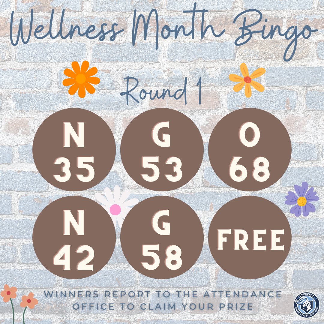 ProspectASB's tweet image. Round 1 BINGO numbers!  Check your BINGO card.