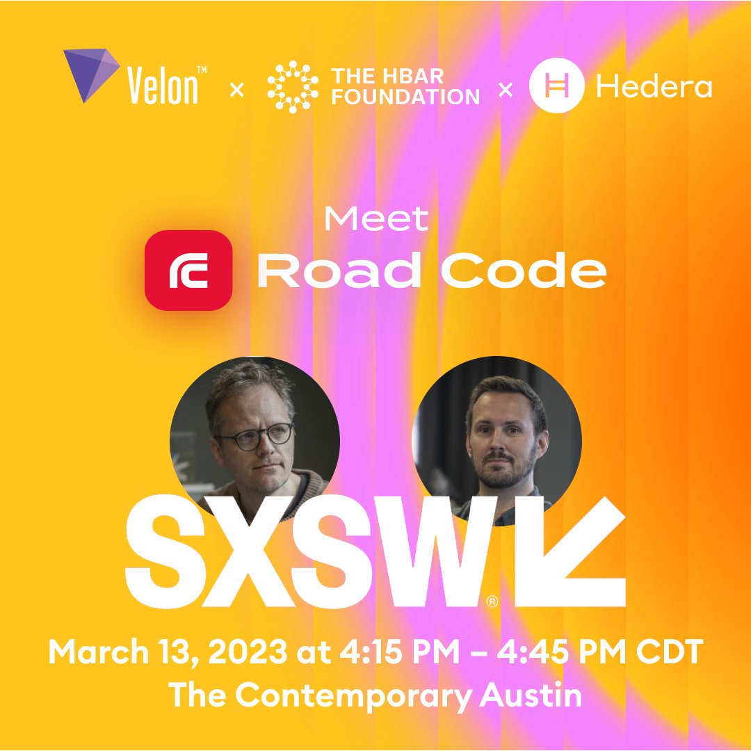 VelonCCPro's tweet photo. MUST, the parent company of @IMMORTAL_cph (co-builder of @roadcode), is at #sxsw speaking at the House of Creative Denmark.

Co-founders Michael Jeppesen and Dennis Laursen will be giving unique insights on Road Code.

If you're nearby, come join us at @ContemporaryATX https://t.co/AHrWIDRF9a